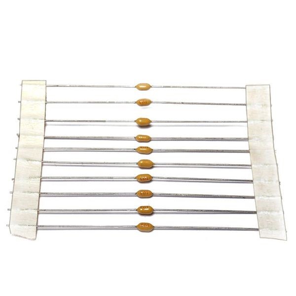 .01uF 50Vdc Axial Ceramic Capacitor 10Pcs/Package - Click Image to Close